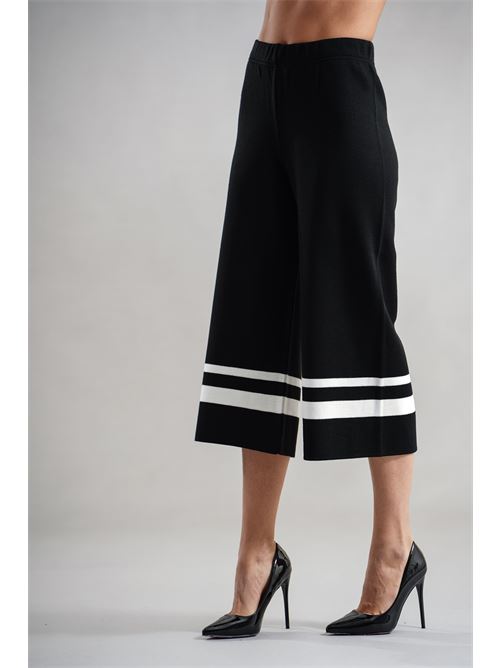 Pantalone in maglia GM by Gai Mattiolo | GM3445NERO/PANNA